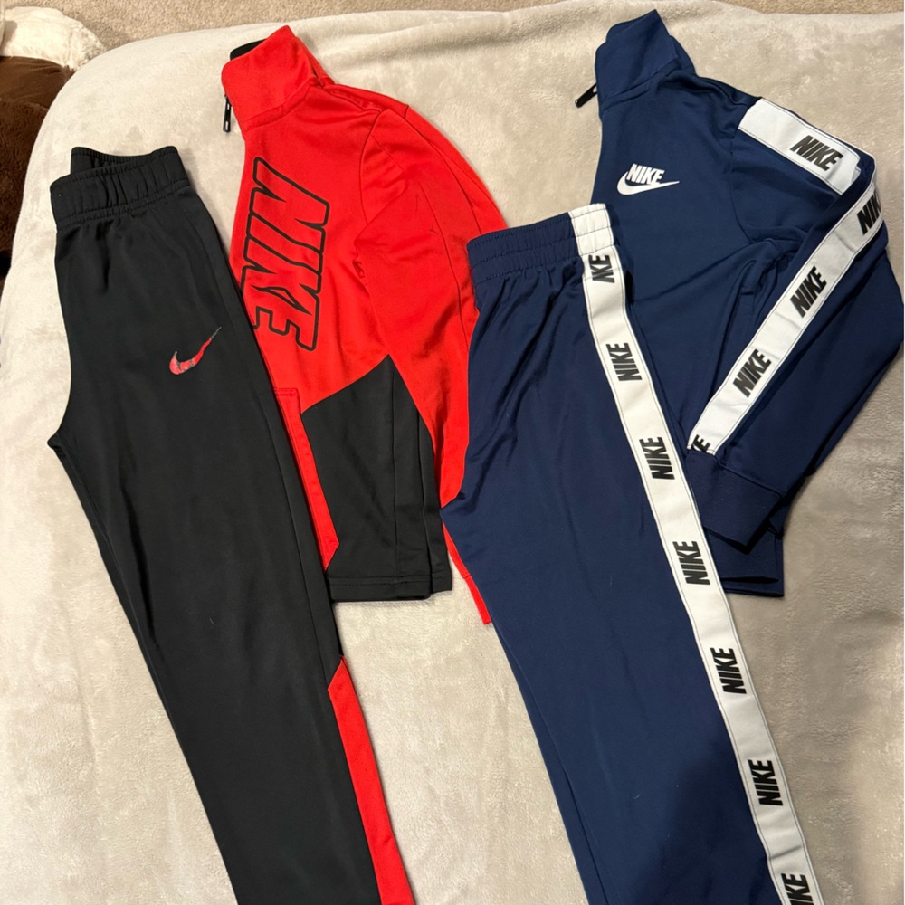 Nike Kids Red and Navy Jogger Set